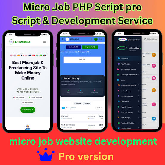 Micro Job PHP Script Pro