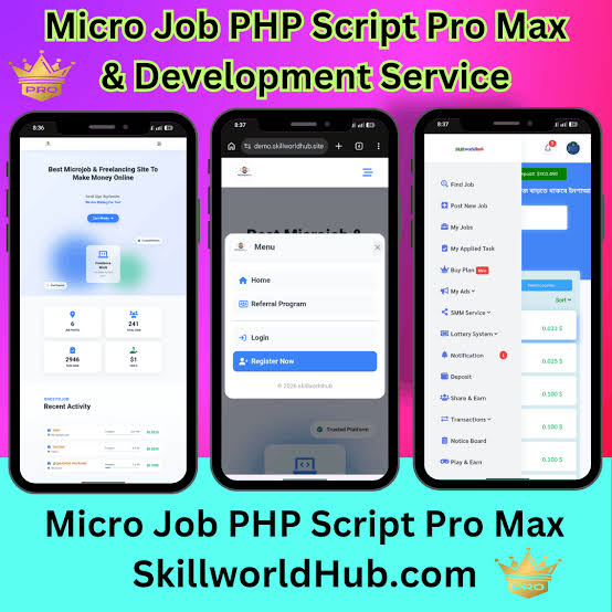 Micro Job PHP Script Pro Max